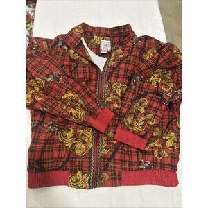 Vintage Women's Sports Accent Red Windbreaker Medium Jacket